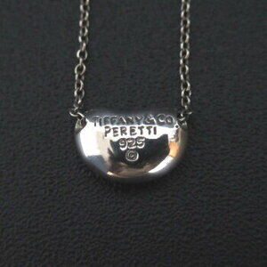 Tiffany Co Elsa Peretti Bean Necklace Silver Luxs